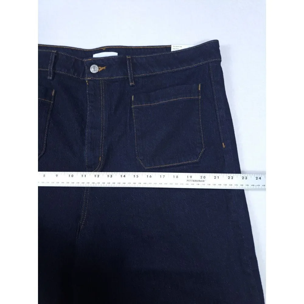 Ann Taylor Loft Jeans Woman's 34 ACT‎ 40 Dark Indigo Blue The Wide Leg High Rise - Picture 12 of 13